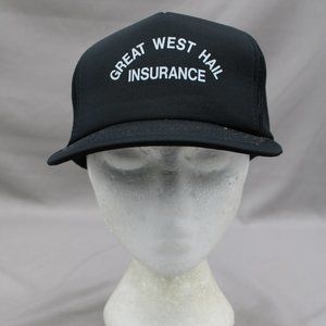 Vintage Screened Trucker Hat - Great West Hail Insurance - Adult Snapback